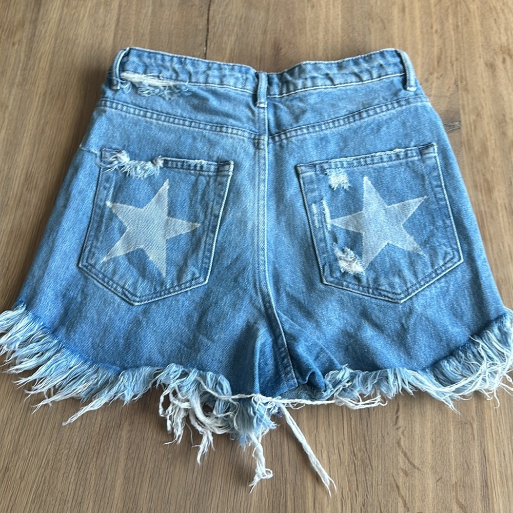 Show Me Your Mumu Houston High Waisted Shorts with Star Pockets | Size 26